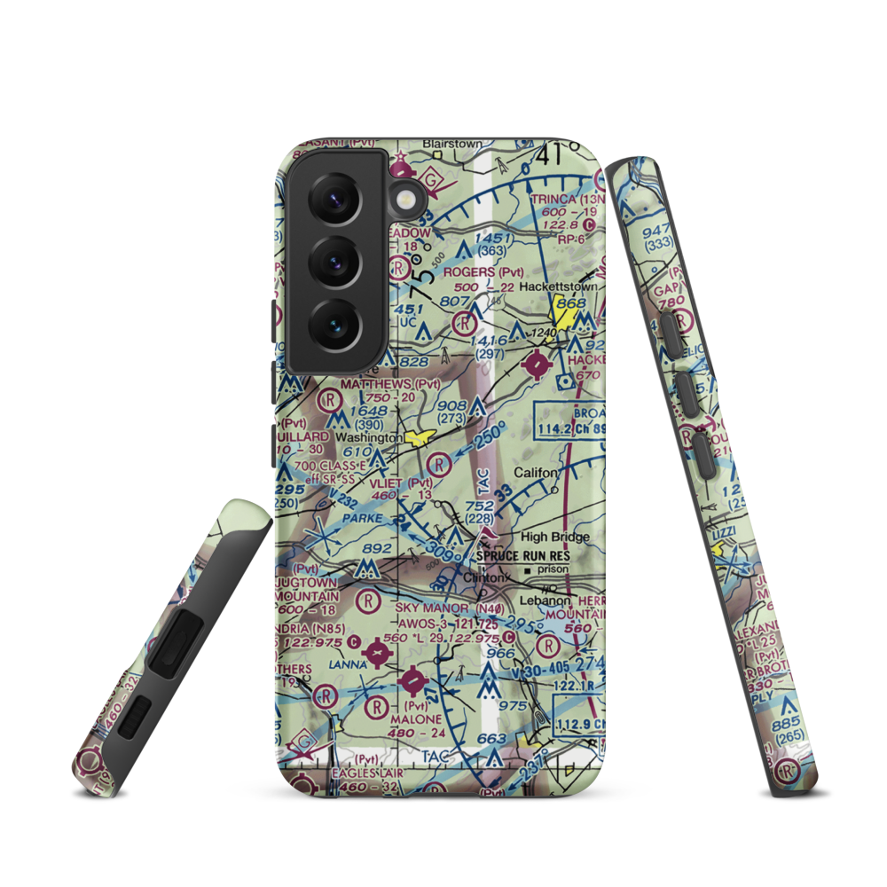 Vliet Airport (6NJ1) VFR Sectional Samsung Phone Case Samsung Galaxy S22 model shown