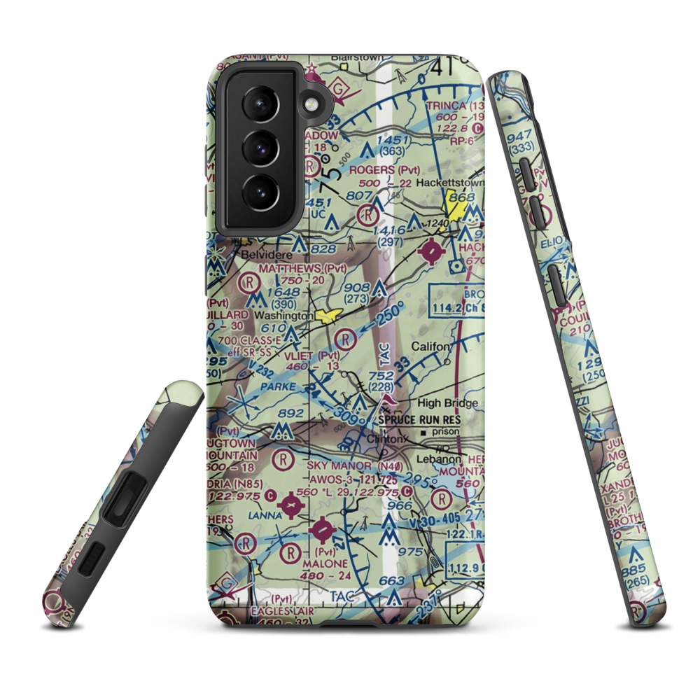 Vliet Airport (6NJ1) VFR Sectional Samsung Phone Case Samsung Galaxy S21 Plus model shown
