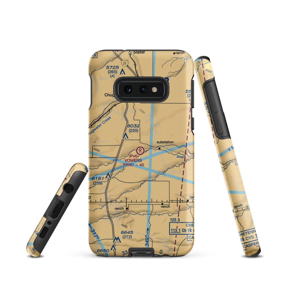Vowers Ranch Airport (WY29) VFR Sectional Samsung Phone Case Samsung Galaxy S10 Plus model shown