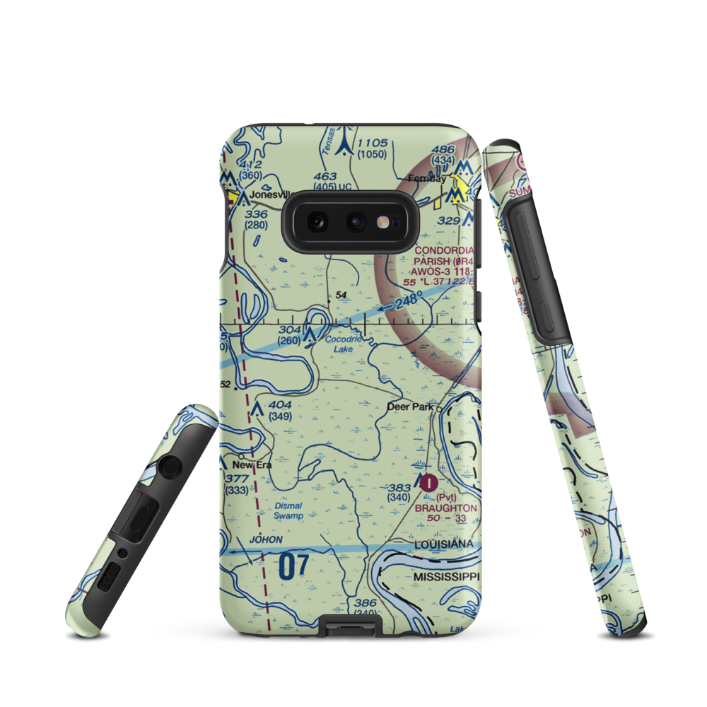 W & E Air Service Airport (US-0307) VFR Sectional Samsung Phone Case Samsung Galaxy S10 Plus model shown