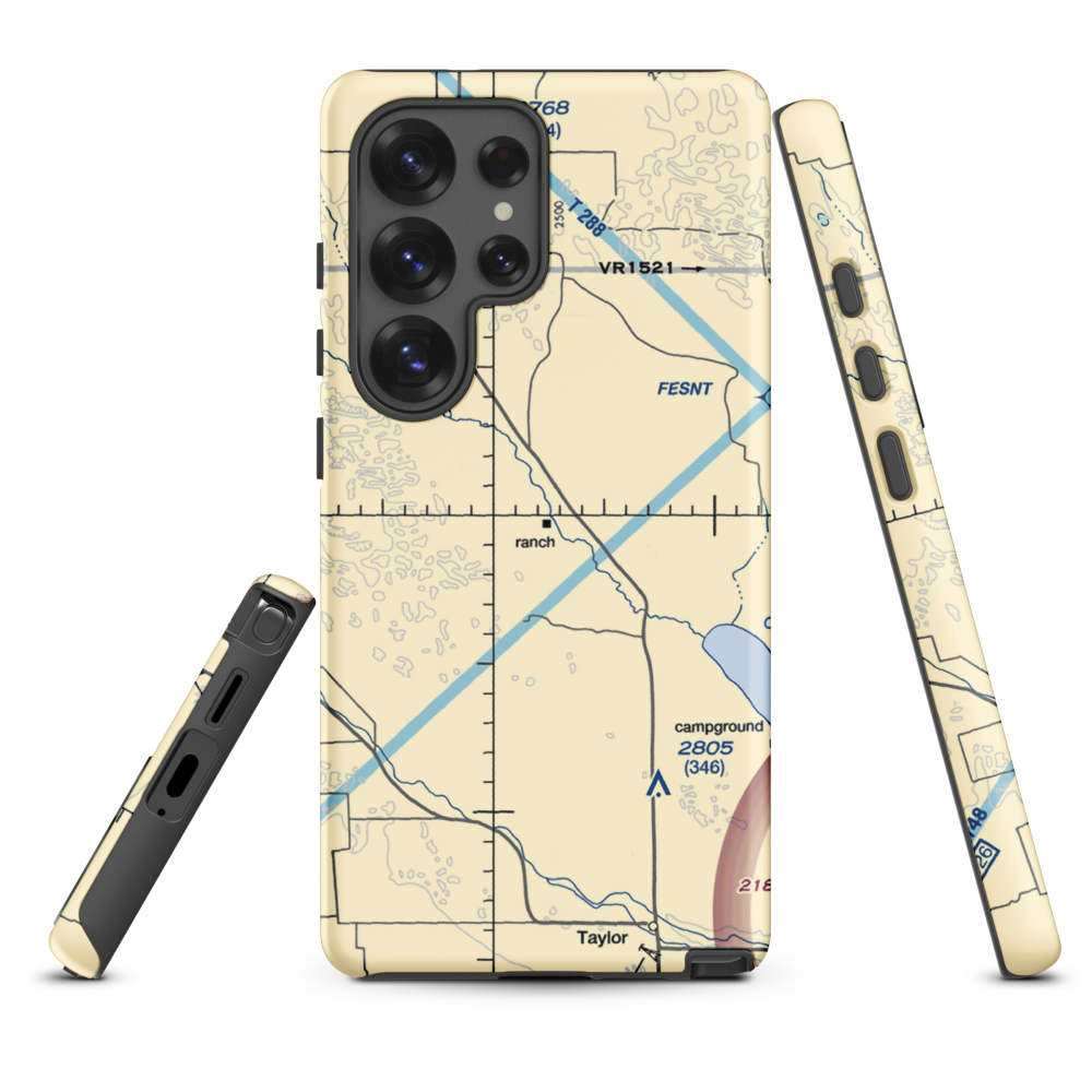 W Meeks Ranch Airport (95NE) VFR Sectional Samsung Phone Case Samsung Galaxy S25 Ultra model shown