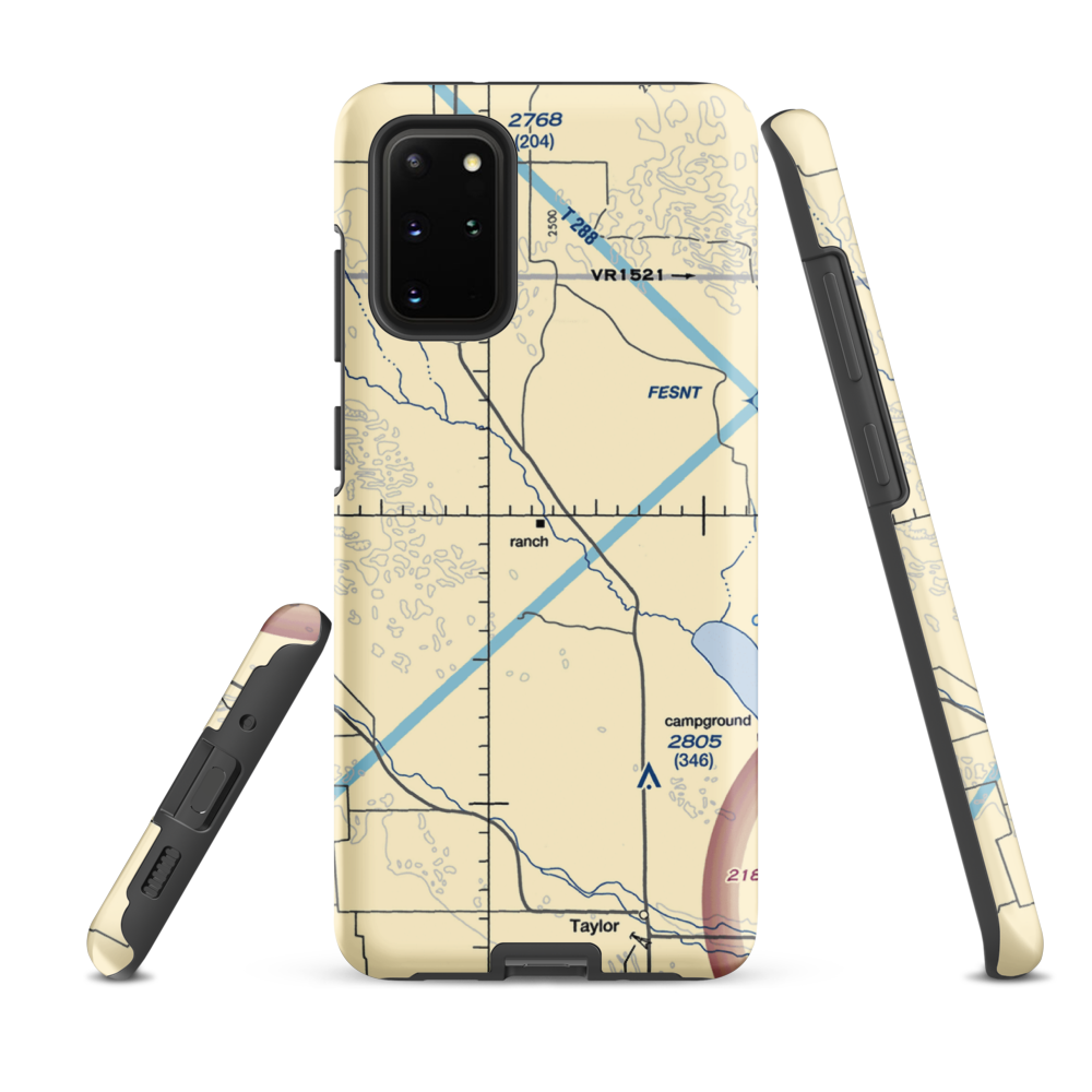 W Meeks Ranch Airport (95NE) VFR Sectional Samsung Phone Case Samsung Galaxy S20 Plus model shown