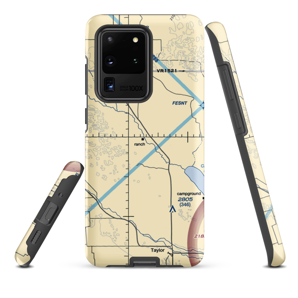 W Meeks Ranch Airport (95NE) VFR Sectional Samsung Phone Case Samsung Galaxy S20 Ultra model shown