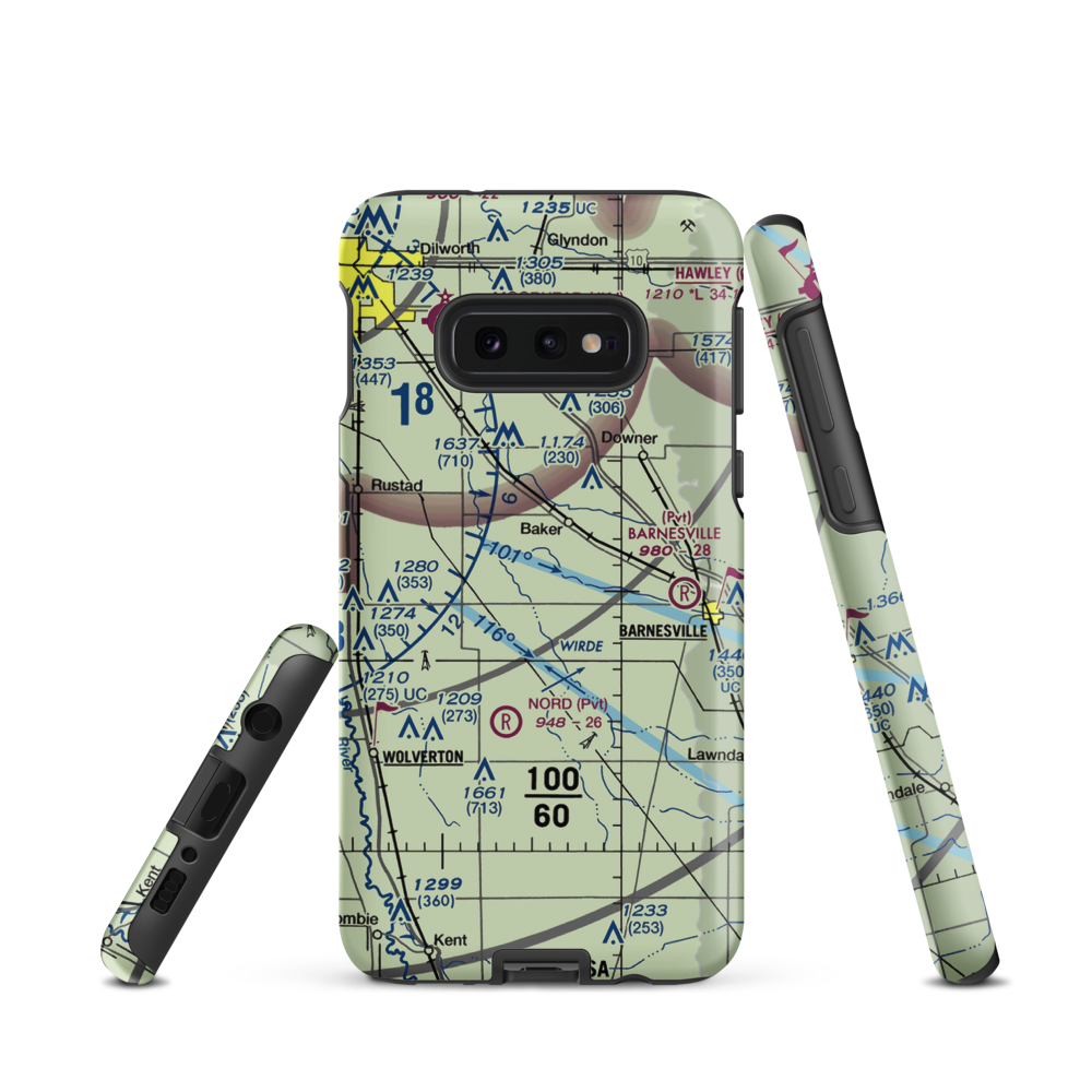 Wagner Farm Airport (36MN) VFR Sectional Samsung Phone Case Samsung Galaxy S10e model shown