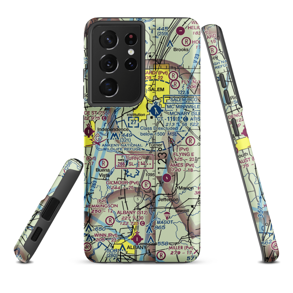 Wagoner Airport (4OR8) VFR Sectional Samsung Phone Case Samsung Galaxy S21 Ultra model shown
