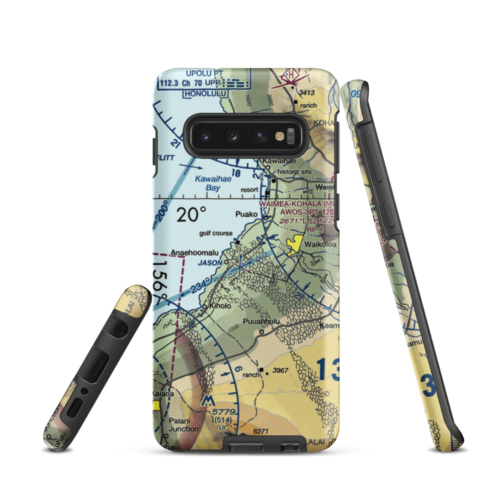 Waikoloa Heliport (WKL) VFR Sectional Samsung Phone Case Samsung Galaxy S10 model shown