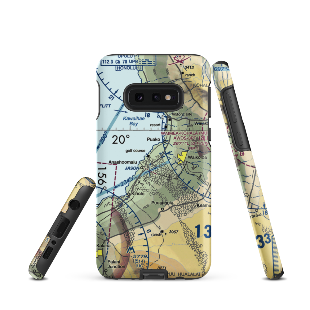 Waikoloa Heliport (WKL) VFR Sectional Samsung Phone Case Samsung Galaxy S10 Plus model shown