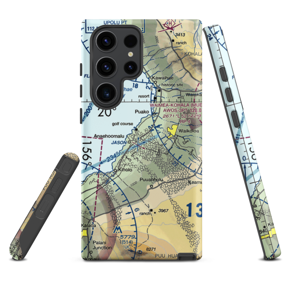 Waikoloa Heliport (WKL) VFR Sectional Samsung Phone Case Samsung Galaxy S23 Ultra model shown