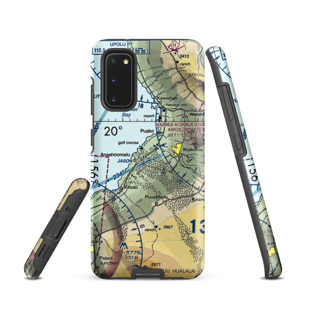 Waikoloa Heliport (WKL) VFR Sectional Samsung Phone Case Samsung Galaxy S20 model shown