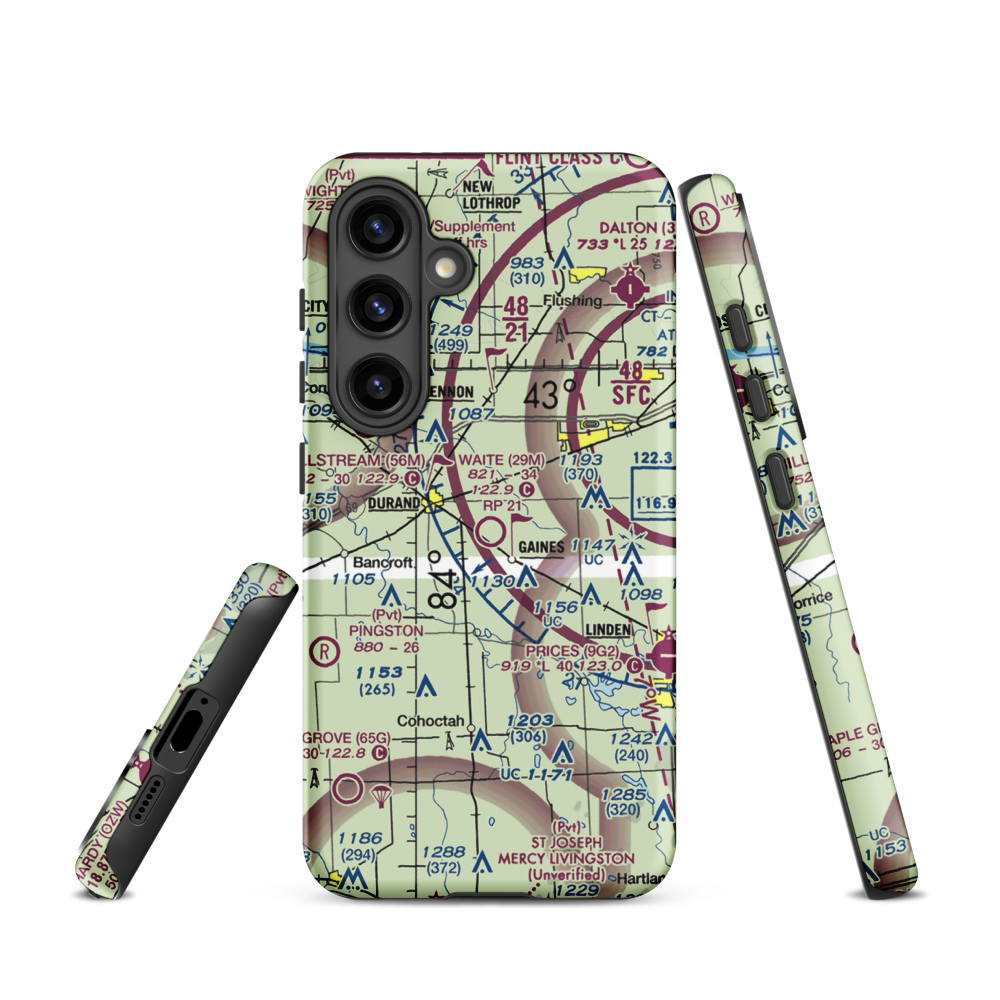Waite Field Airport (29M) VFR Sectional Samsung Phone Case Samsung Galaxy S24 model shown
