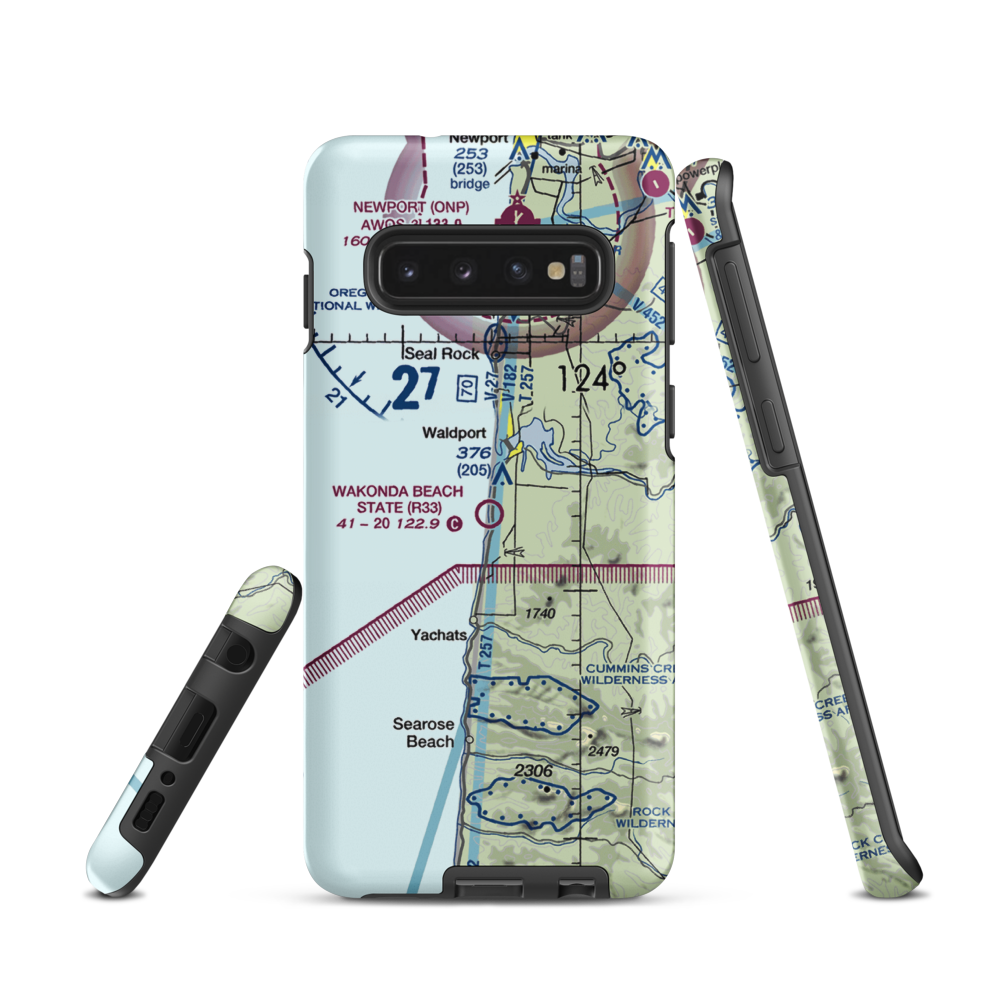 Wakonda Beach State Airport (R33) VFR Sectional Samsung Phone Case Samsung Galaxy S10 model shown