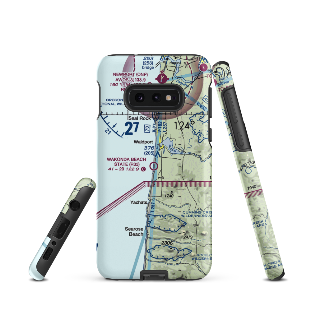 Wakonda Beach State Airport (R33) VFR Sectional Samsung Phone Case Samsung Galaxy S10 Plus model shown