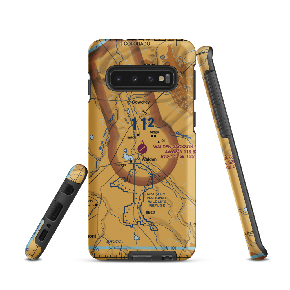 Walden Jackson County Airport (33V) VFR Sectional Samsung Phone Case Samsung Galaxy S10 model shown