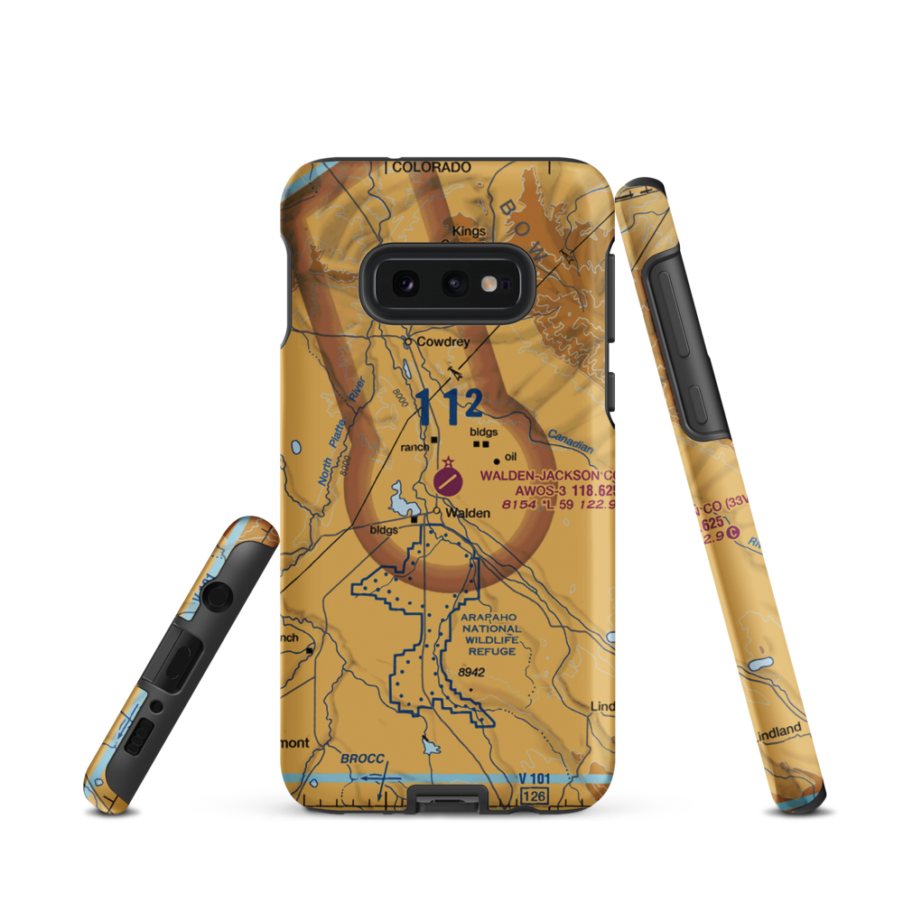 Walden Jackson County Airport (33V) VFR Sectional Samsung Phone Case Samsung Galaxy S10e model shown