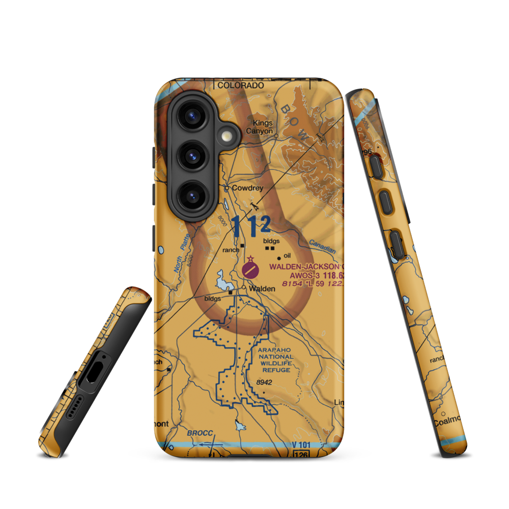 Walden Jackson County Airport (33V) VFR Sectional Samsung Phone Case Samsung Galaxy S24 model shown