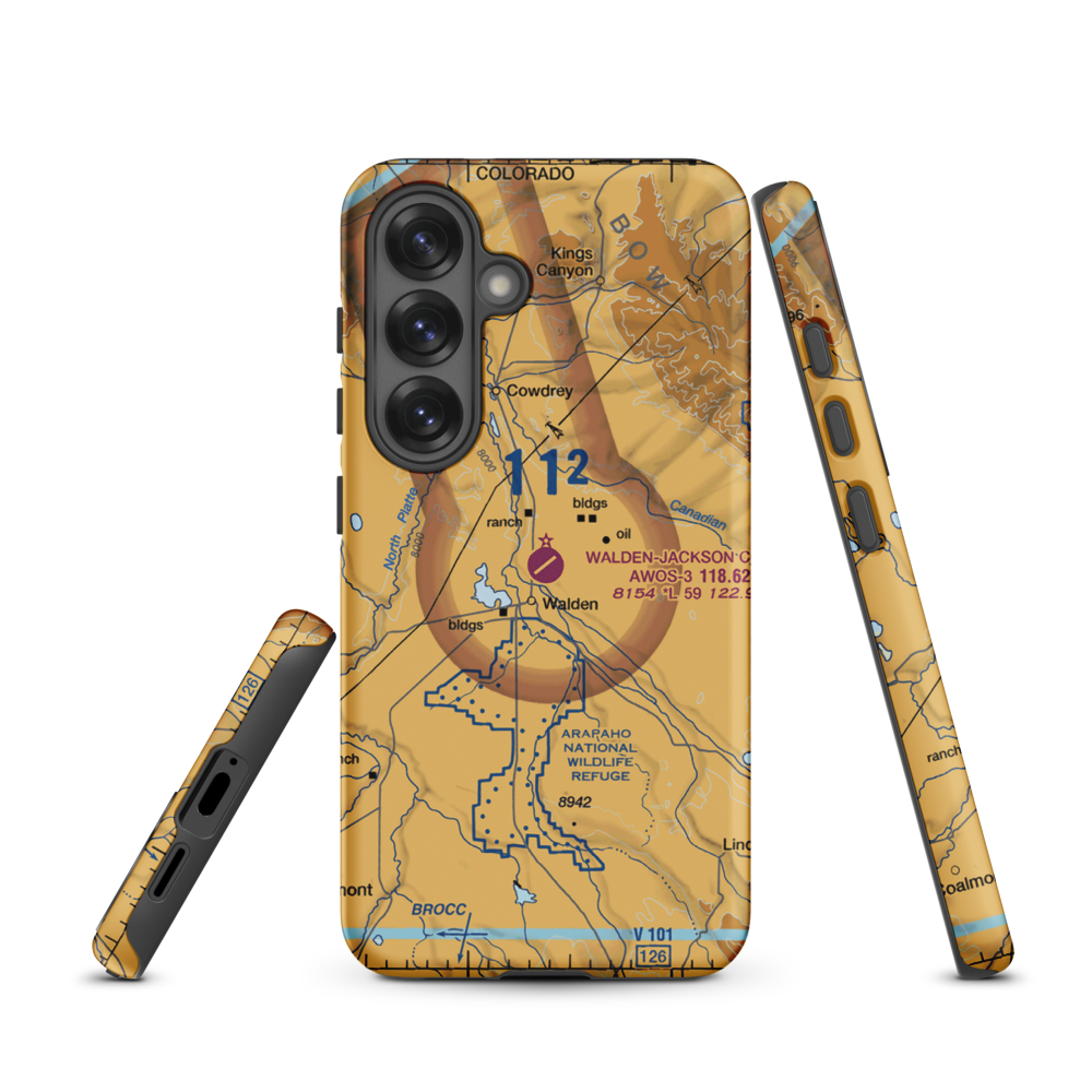 Walden Jackson County Airport (33V) VFR Sectional Samsung Phone Case Samsung Galaxy S25 model shown