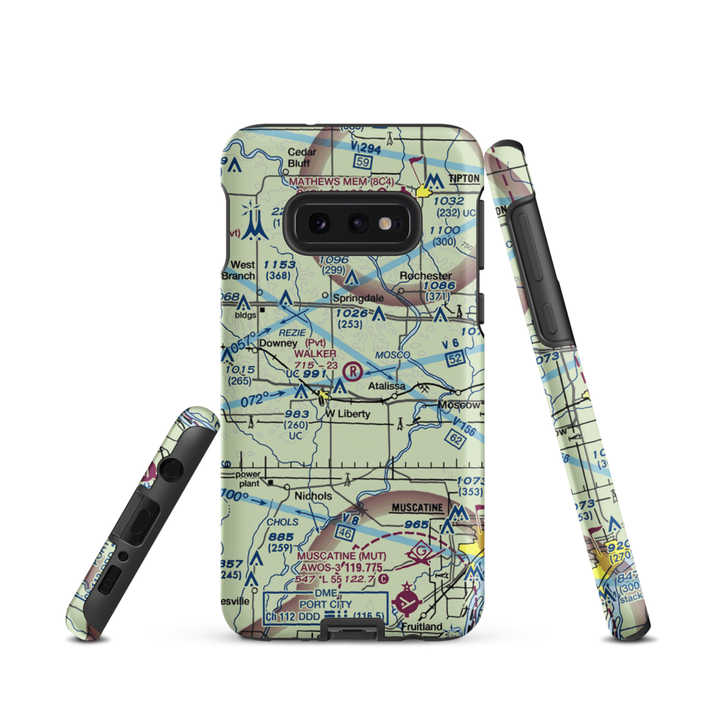 Walker Field (4IA2) VFR Sectional Samsung Phone Case Samsung Galaxy S10e model shown