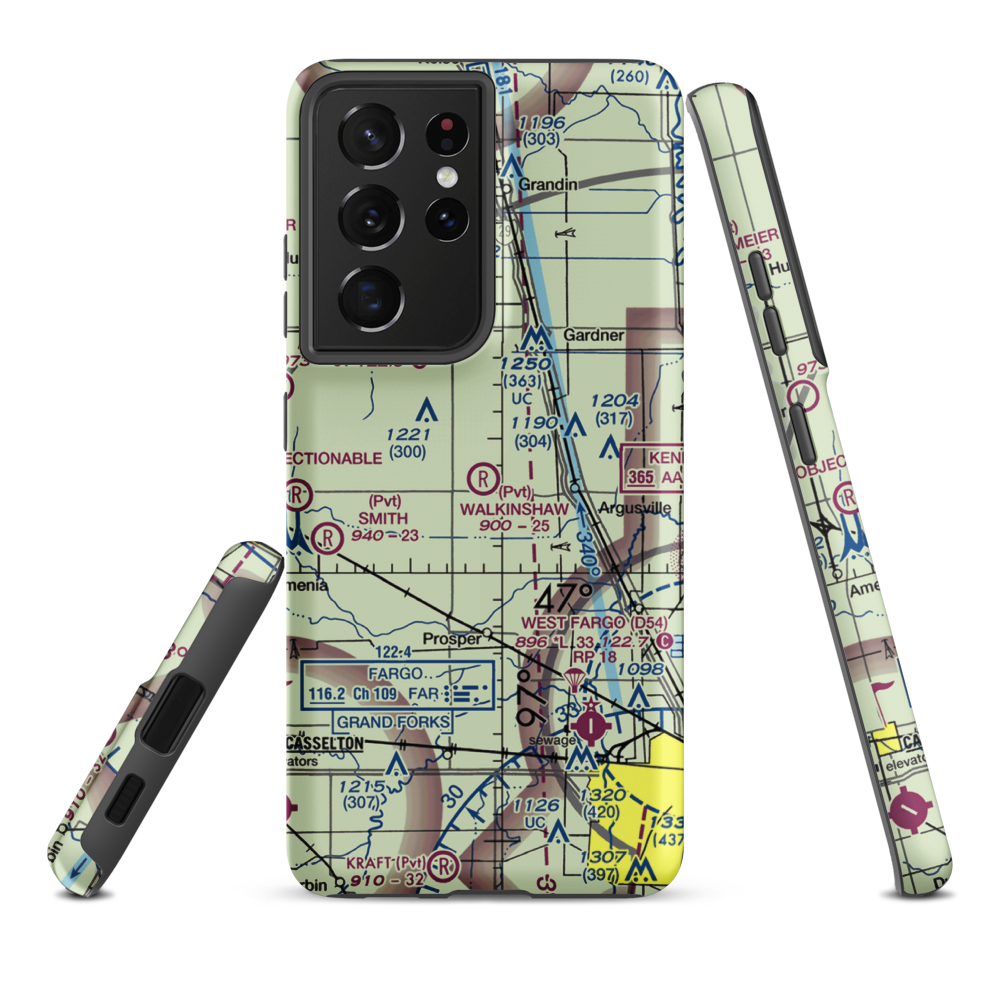 Walkinshaw Airport (1ND4) VFR Sectional Samsung Phone Case Samsung Galaxy S21 Plus model shown