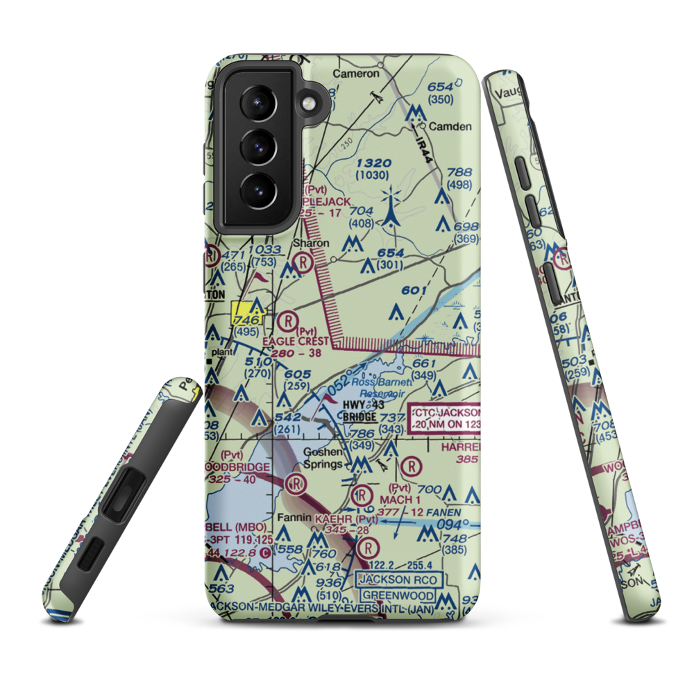Walnut Creek Airport (5MS4) VFR Sectional Samsung Phone Case Samsung Galaxy S21 FE model shown