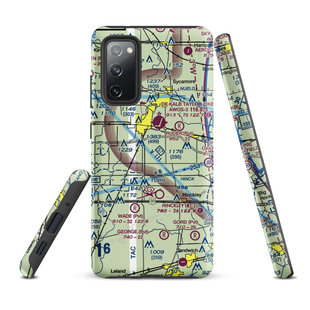 Walter Airport (0IL8) VFR Sectional Samsung Phone Case Samsung Galaxy S20 FE model shown