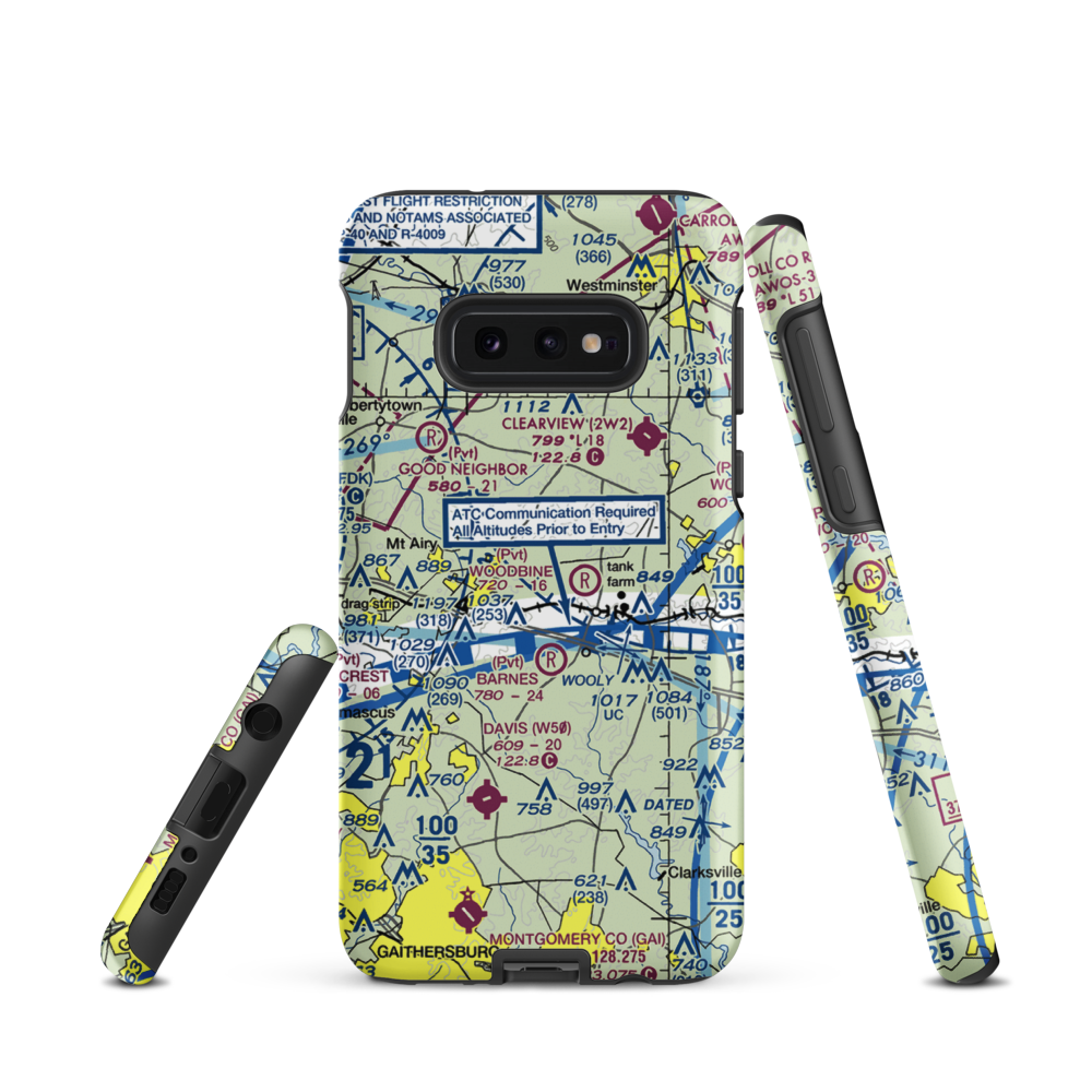 Walters Airport (0MD6) VFR Sectional Samsung Phone Case Samsung Galaxy S10 Plus model shown