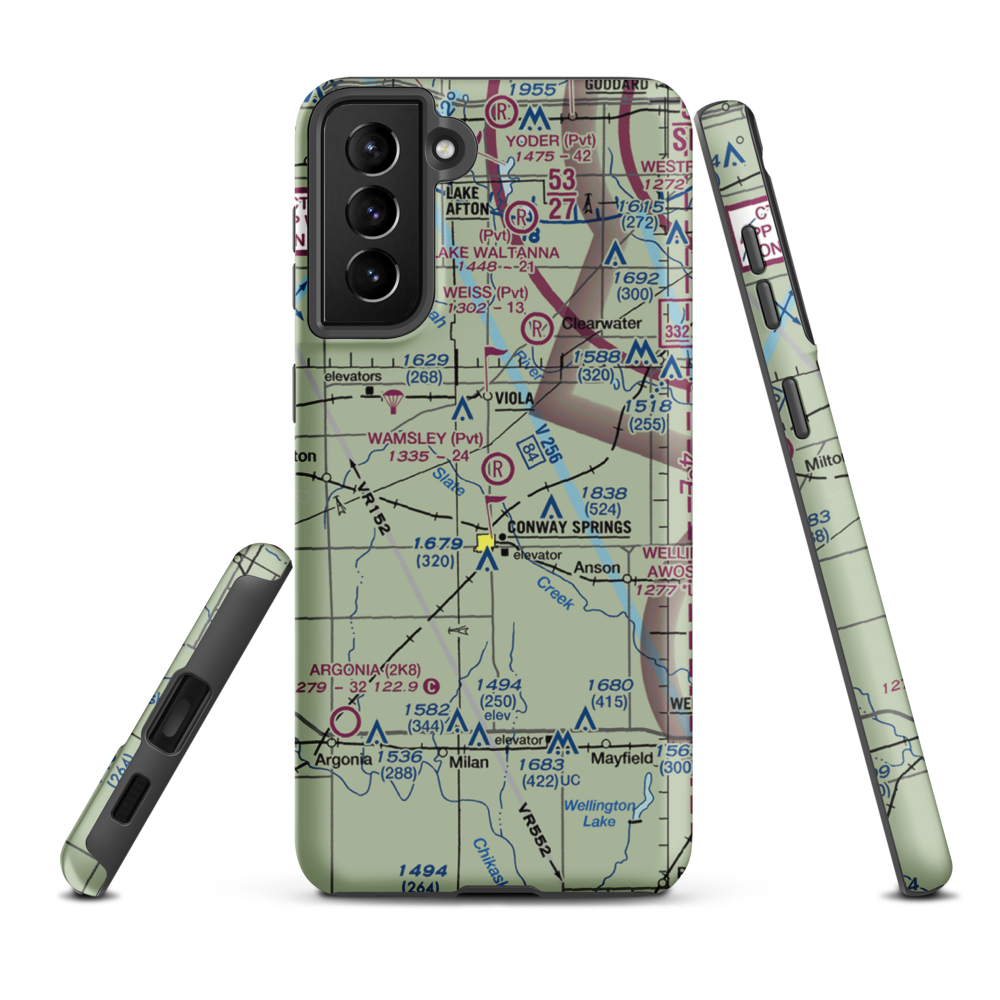 Wamsley Field (SN36) VFR Sectional Samsung Phone Case Samsung Galaxy S21 Plus model shown