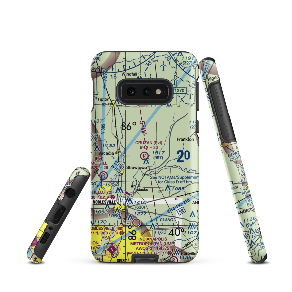 Ward Airport (II27) VFR Sectional Samsung Phone Case Samsung Galaxy S10e model shown