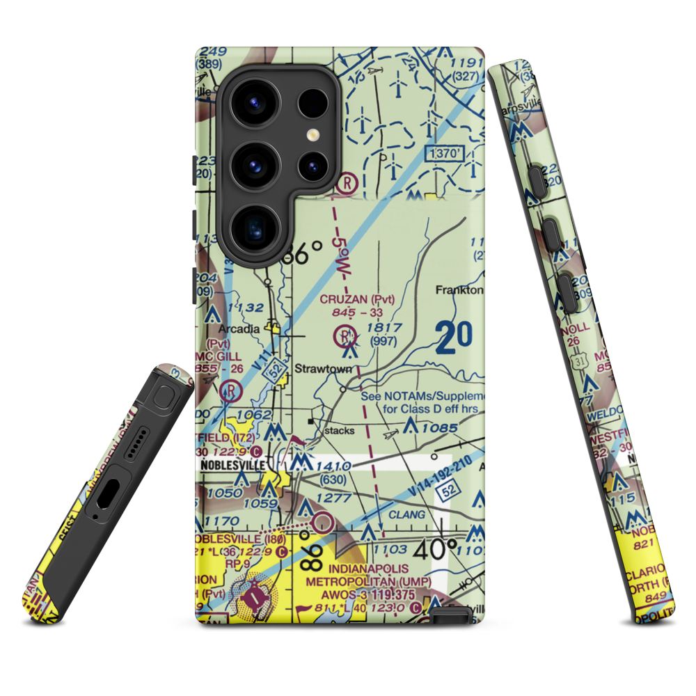 Ward Airport (II27) VFR Sectional Samsung Phone Case Samsung Galaxy S24 Ultra model shown