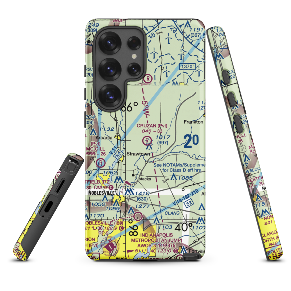 Ward Airport (II27) VFR Sectional Samsung Phone Case Samsung Galaxy S25 Ultra model shown
