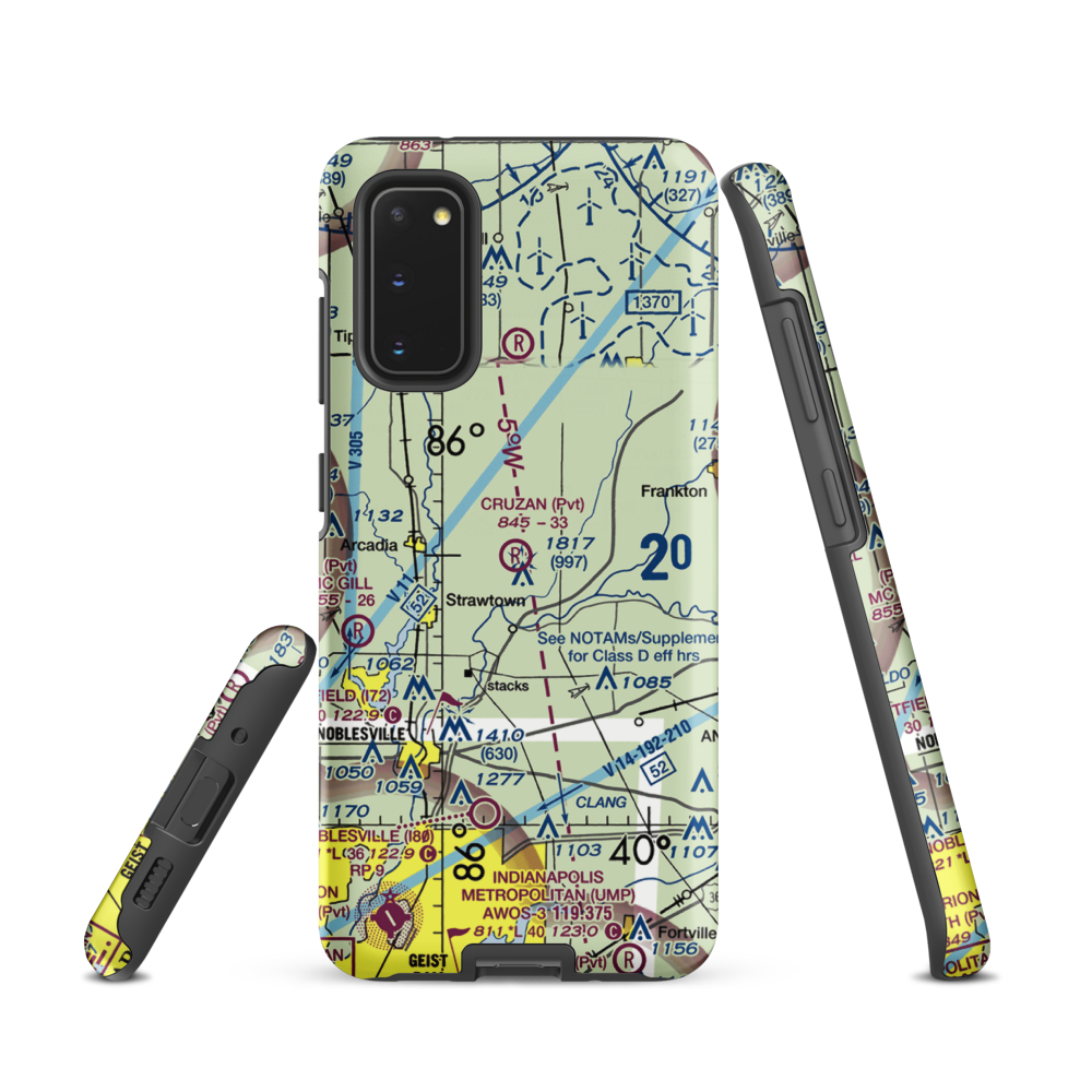 Ward Airport (II27) VFR Sectional Samsung Phone Case Samsung Galaxy S20 model shown