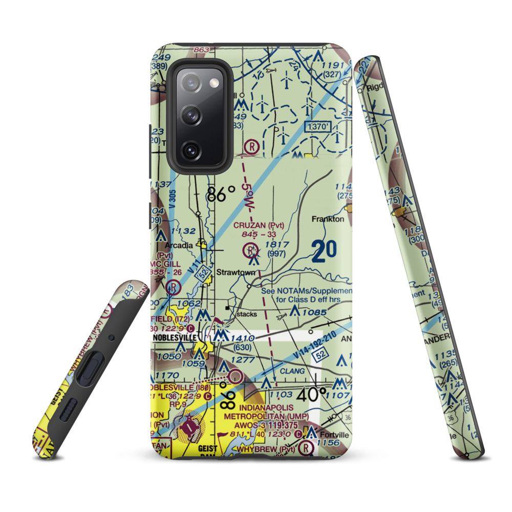 Ward Airport (II27) VFR Sectional Samsung Phone Case Samsung Galaxy S20 FE model shown
