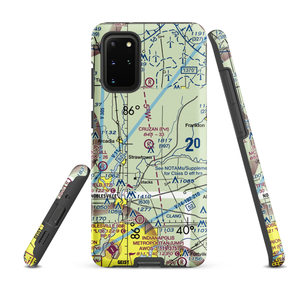Ward Airport (II27) VFR Sectional Samsung Phone Case Samsung Galaxy S20 Plus model shown