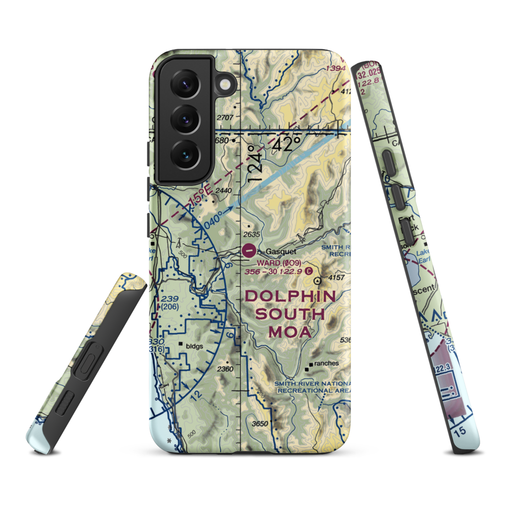 Ward Field (0O9) VFR Sectional Samsung Phone Case Samsung Galaxy S22 Plus model shown