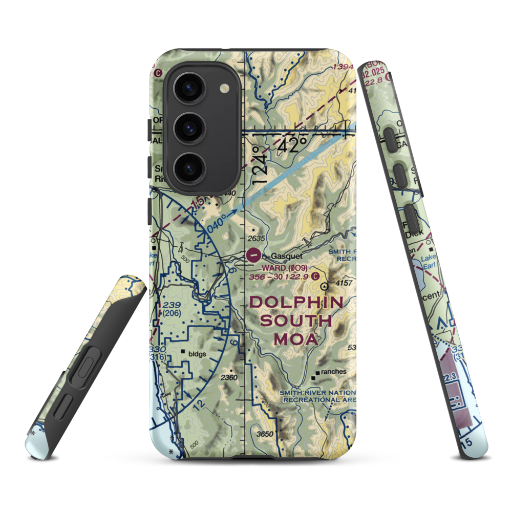 Ward Field (0O9) VFR Sectional Samsung Phone Case Samsung Galaxy S23 Plus model shown