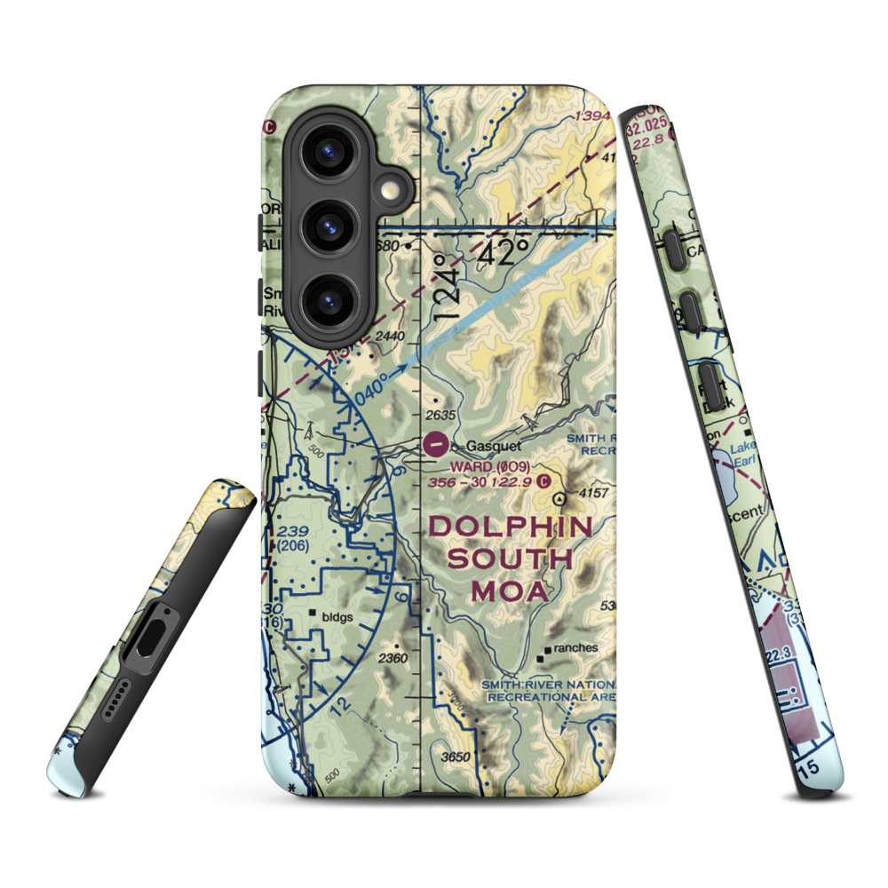 Ward Field (0O9) VFR Sectional Samsung Phone Case Samsung Galaxy S24 Plus model shown