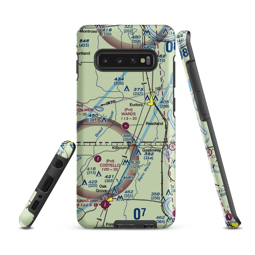Ward's Airport (7AR1) VFR Sectional Samsung Phone Case Samsung Galaxy S10 Plus model shown
