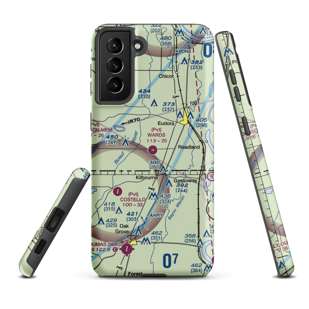 Ward's Airport (7AR1) VFR Sectional Samsung Phone Case Samsung Galaxy S21 FE model shown
