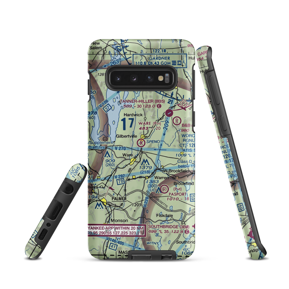 Ware Airport (UWA) VFR Sectional Samsung Phone Case Samsung Galaxy S10 model shown