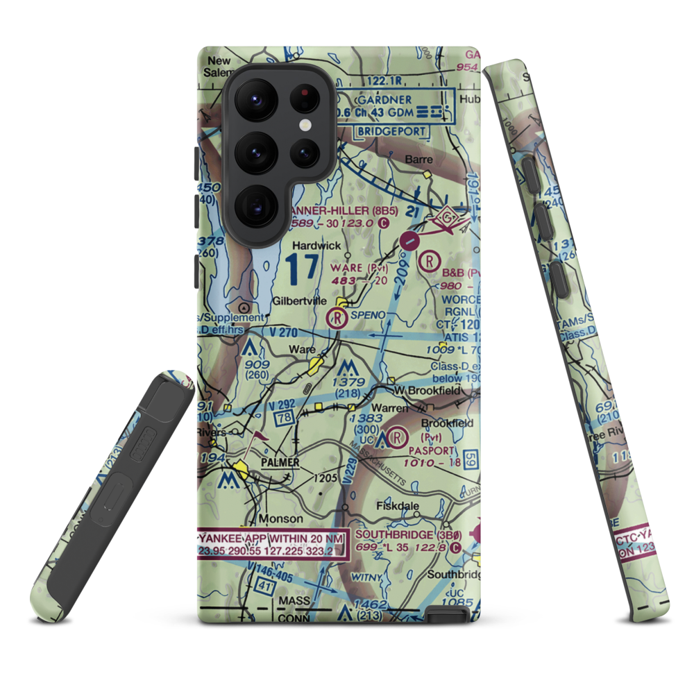 Ware Airport (UWA) VFR Sectional Samsung Phone Case Samsung Galaxy S22 Ultra model shown