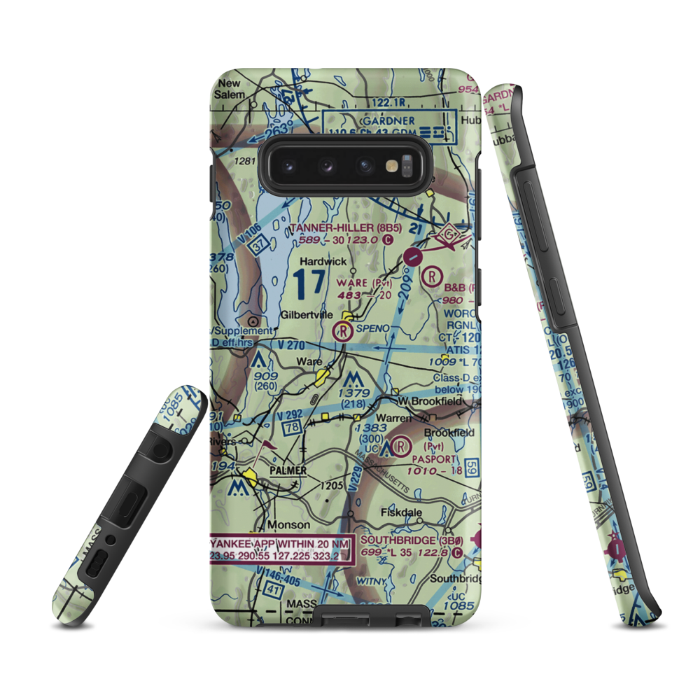 Ware Airport (UWA) VFR Sectional Samsung Phone Case Samsung Galaxy S10 Plus model shown