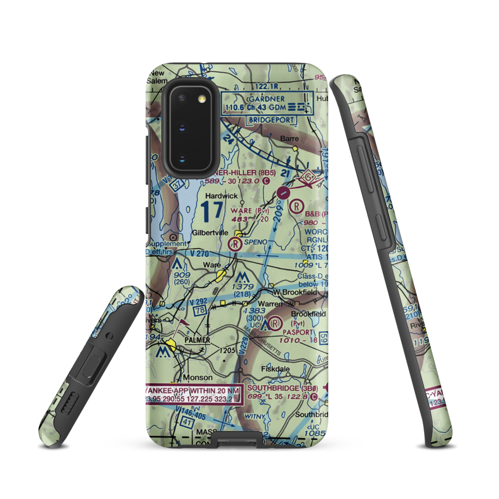 Ware Airport (UWA) VFR Sectional Samsung Phone Case Samsung Galaxy S20 model shown