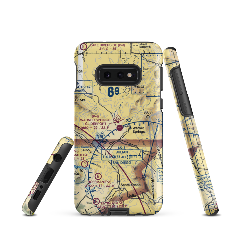 Warner Springs Gliderport Airport (CL35) VFR Sectional Samsung Phone Case Samsung Galaxy S10e model shown