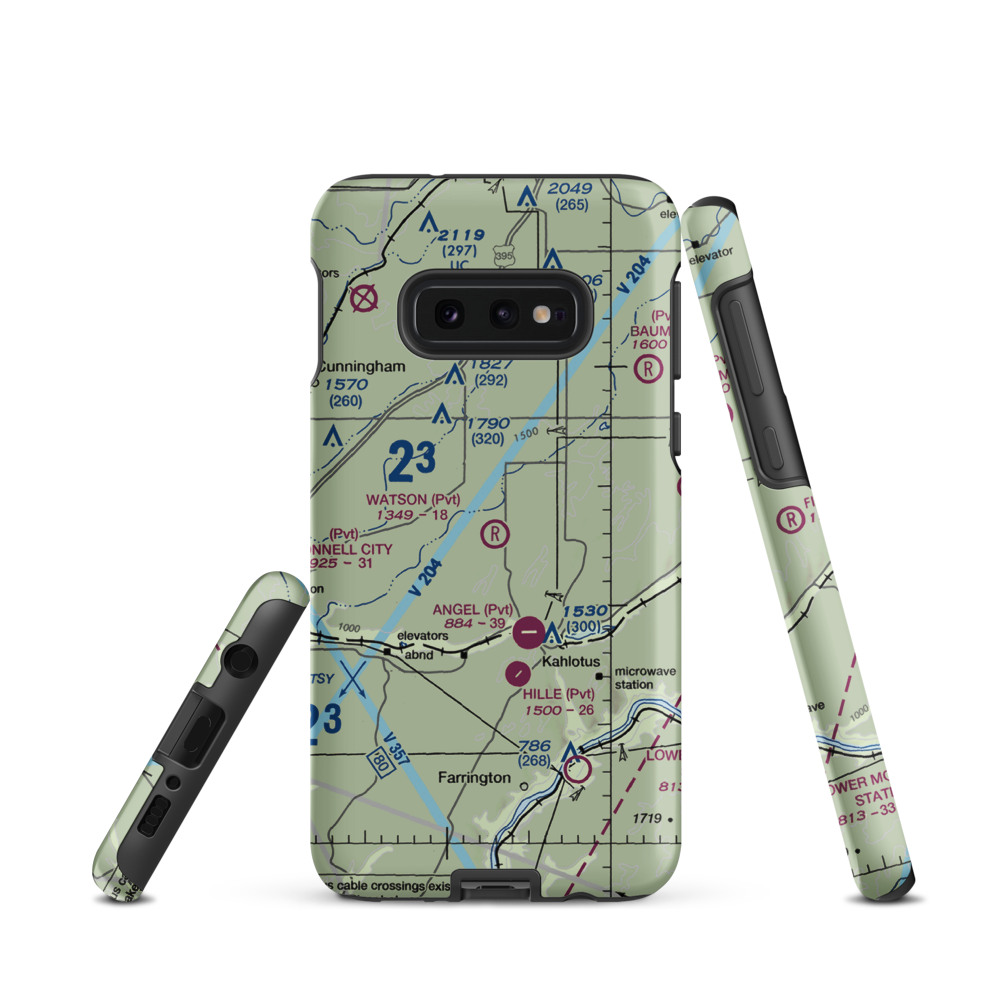 Watson Airport (3WA4) VFR Sectional Samsung Phone Case Samsung Galaxy S10 Plus model shown