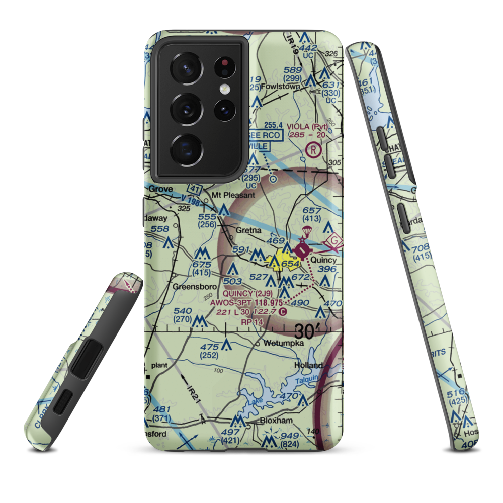 Watson Farm Airport (49FD) VFR Sectional Samsung Phone Case Samsung Galaxy S21 Ultra model shown