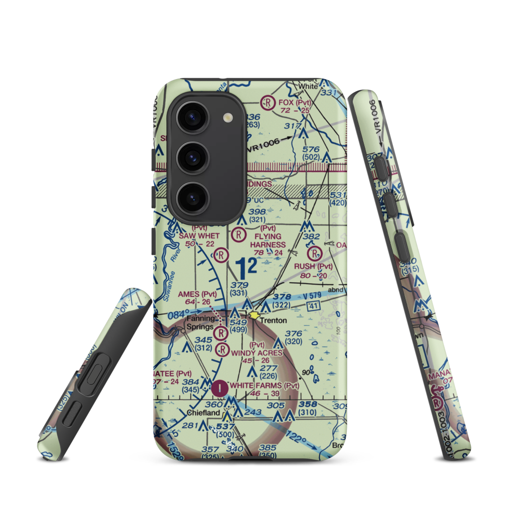Watson Flight Strip (FL33) VFR Sectional Samsung Phone Case Samsung Galaxy S23 model shown