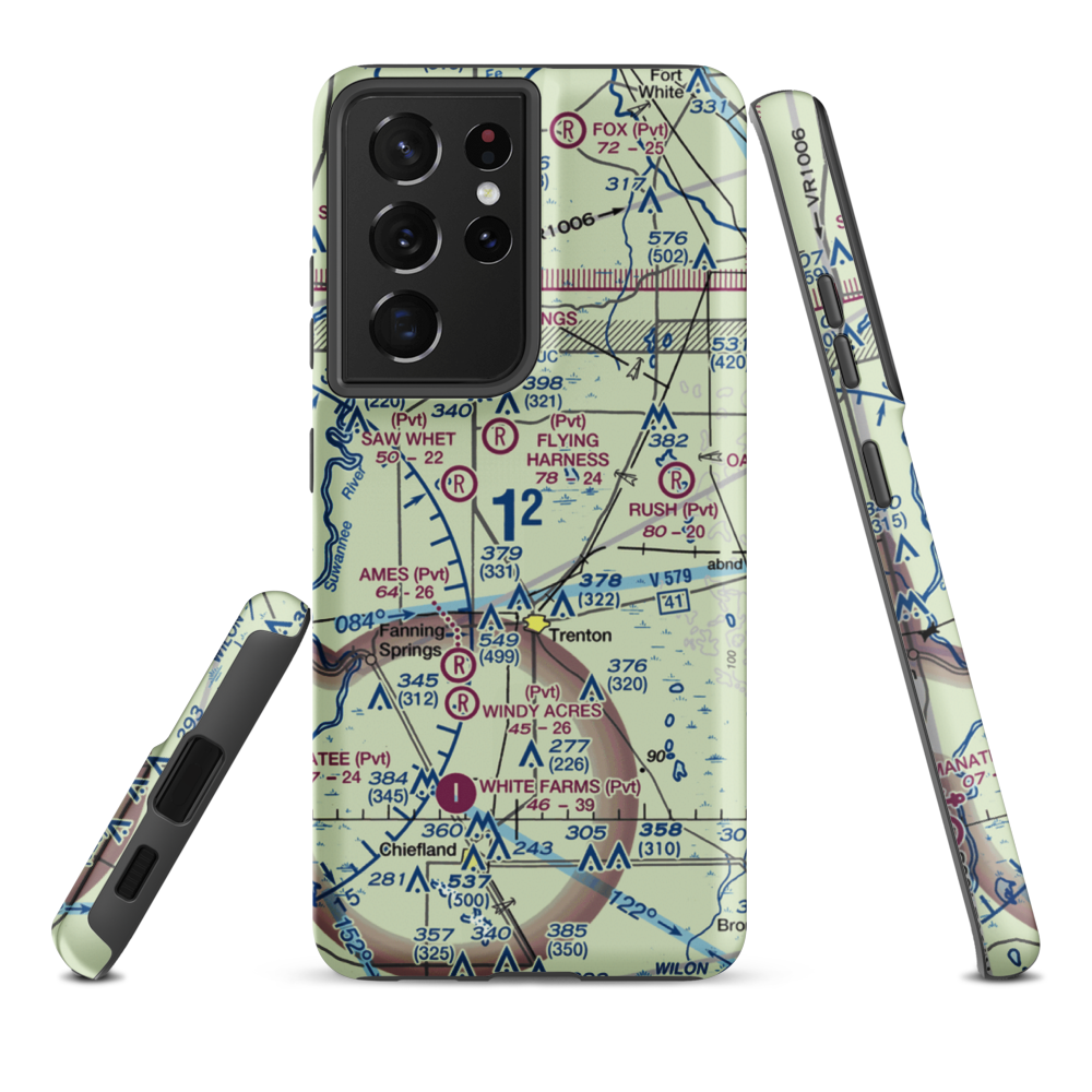 Watson Flight Strip (FL33) VFR Sectional Samsung Phone Case Samsung Galaxy S21 Ultra model shown