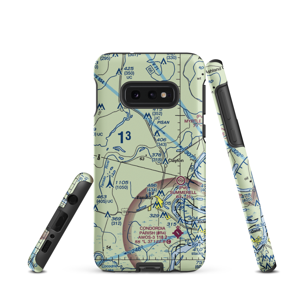 Wayne Brown Airport (37LA) VFR Sectional Samsung Phone Case Samsung Galaxy S10 Plus model shown