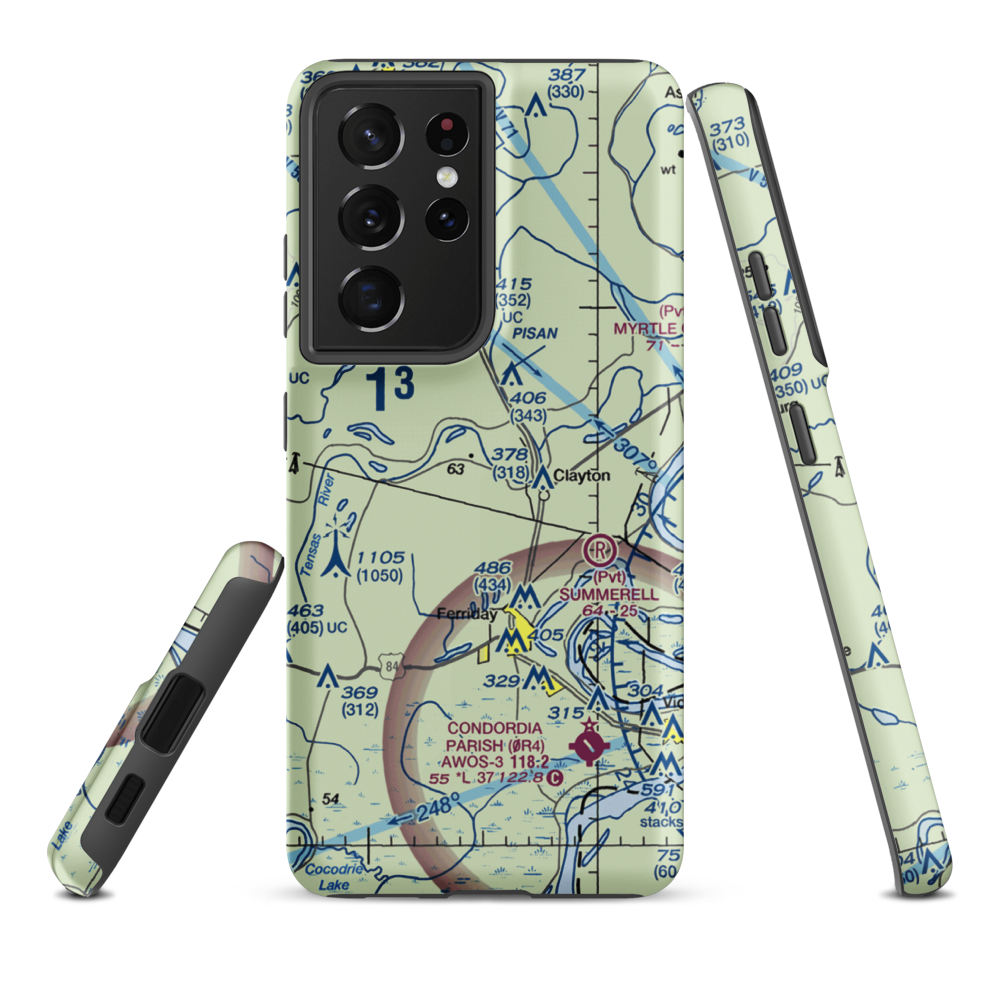 Wayne Brown Airport (37LA) VFR Sectional Samsung Phone Case Samsung Galaxy S21 Ultra model shown