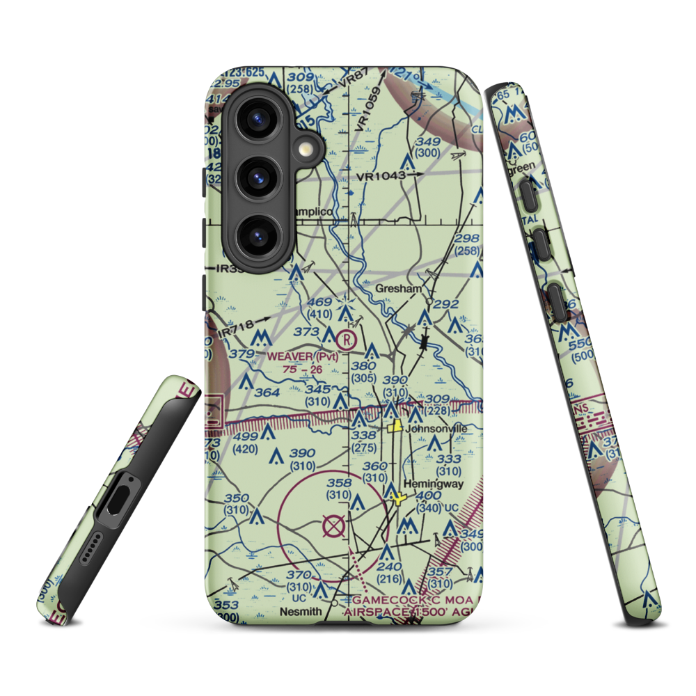 Weaver Field (SC94) VFR Sectional Samsung Phone Case Samsung Galaxy S24 Plus model shown