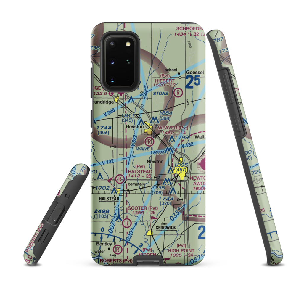 Weaver Ranch Airport (53KS) VFR Sectional Samsung Phone Case Samsung Galaxy S20 Plus model shown